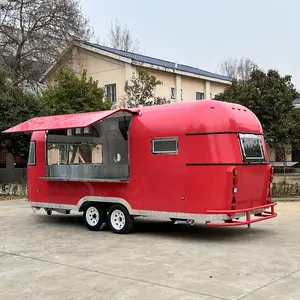 Mini Mobiele Fastfood Kar Ontwerp Friteuse Keuken Vintage Restaurant Food Truck Met Volledige Keuken Te Koop