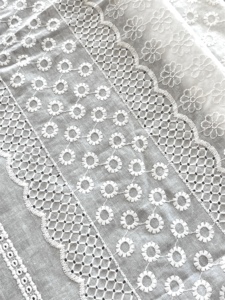 100% Bông Ren 3D Hoa Thêu In Bện Lưới Vải Cho Hàng May Mặc Buổi Tối Dresses Nhà Dệt May Nhà - Product Image 4