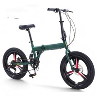 Vélo à suspension souple 20 pouces avec fourche à suspension, frein à disque, cadre en alliage d'aluminium, logo personnalisé, populaire auprès des adultes et des étudiants, 7 vitesses, 19