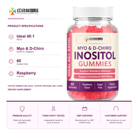 Gummies Myo & D-Chiro Inositol sur Mesure pour Femmes – Formule Personnalisée OEM/ODM en Marque Blanche – Chaîne d'Approvisionnement Stable