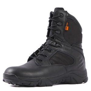 Hochwertiger taktischer Dschungels tiefel aus Leder und Oxford Upper Black - Product Image 6