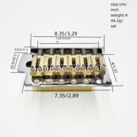 High End ST Electric Guitar Under Bridge Tension Plate Pure Copper Base Bridge Pegs for 6 String ST Style Electric Guitar