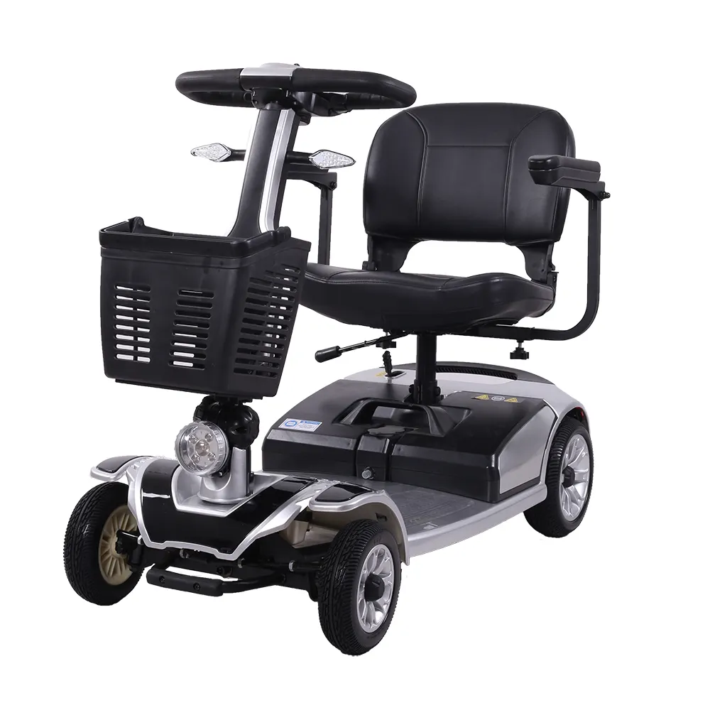 Exportation Pliant 4 Roues aîné Scooter Électrique de Mobilité Pour Personnes Âgées ou Handicapées Personne Avec Panier