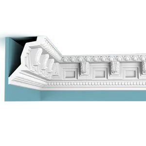 White Glue XT-99120 Polyurethane Modern Indoor Foam Cornice Moulding Carved PU Crown Moulding for Ceiling Wholesale Waterproof