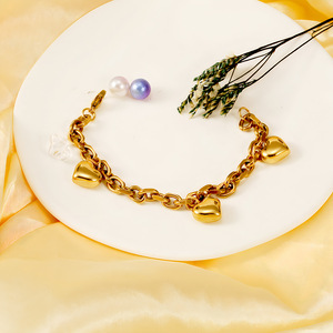 <span class=keywords><strong>Bracelet</strong></span> en acier inoxydable anti-ternissement pour femme, style français, bijoux de luxe de niche, en stock, directement de l'usine - Product Image 2