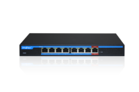 Extenseur PoE Gigabit 1 Port BT 90W en entrée vers 7 Ports en sortie à 30W, extension 100 mètres, Plug and Play, aucune alimentation externe requise, 1G