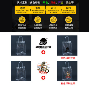 Sac fourre-tout transparent en PVC Chuangye personnalisable avec logo pour cadeau, emballage de thé au lait, mariage, avec fermetures à pression - Product Image 4