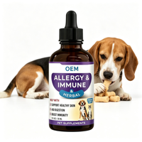 Gouttes aromatisées à la dinde OEM pour soulager les infections à levures, gouttes antiallergiques