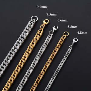 Bracelet gourmette cubaine classique punk en acier inoxydable pour homme, bijou de poignet tendance, cadeau - Product Image 2