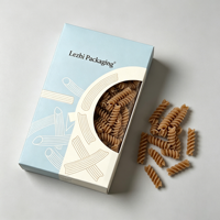 Boîte d'emballage alimentaire personnalisée à bas prix avec logo, pour pâtes italiennes, avec fenêtre en PVC, boîte d'emballage alimentaire pour spaghetti