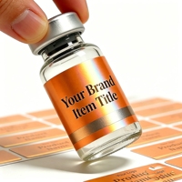 Autocollants en peptides résistants aux déchirures et imperméables, étiquettes en vinyle pour flacons de 2 ml, 10 ml, 15 ml, usage quotidien cosmétique