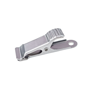 Abrazadera de resorte metálica 41x13mm no ajustable para anillas de cortina, tipo suspensión, gris, electrochapada - Product Image 3