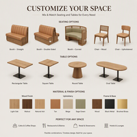 Fournisseur d'usine de mobilier de restaurant commercial moderne en bois personnalisé, tables et chaises pour projets de restauration hôtelière et de banquets