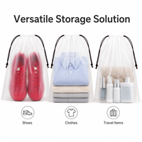 Sacs à cordon semi-transparents mats OEM ODM, écologiques, anti-poussière, pour chaussures, vêtements, emballage cadeau