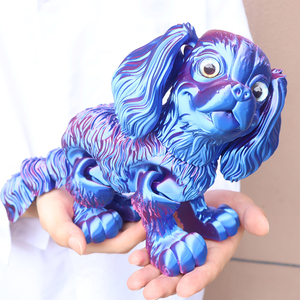 Perro <span class=keywords><strong>Charlie</strong></span> Impreso en 3D, Articulado y Posable, Compañero Flexible para Escritorio, Regalo para Amantes de los Perros, Decoración de Escritorio - Product Image 4