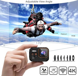 Mini caméra d'<span class=keywords><strong>action</strong></span> 4K 60FPS, écran 2,0 pouces, télécommande, sport de plein air, anti-vibration, grand angle 170°, étanche, pro, vélo/moto - Product Image 4