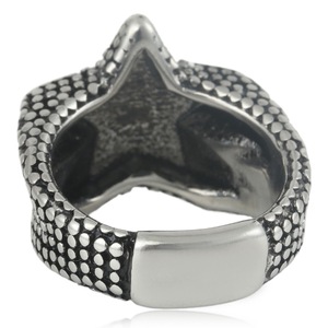 Anillo de hombre con forma de estrella yunnique, diseño geométrico de acero dorado, regalo de joyería de moda - Product Image 4