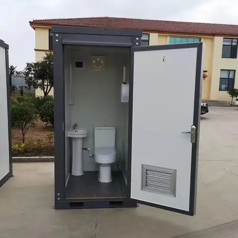 Toilette da esterno portatile Mobile pieghevole doccia da cantiere piccoli servizi igienici in vendita