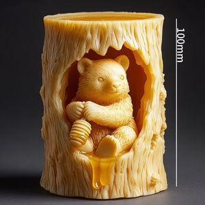 <b>Bear</b> Resin Mold <b>Cute</b> Animal Silicone Candle Mould for Home Decoration Scented Candle Molds - Product Image 5