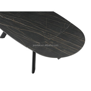 Mesa redonda de diseño italiano, función de extensión de forma, mesa de comedor de cerámica de 12MM de espesor, Mesa de Piedra sinterizada, uso doméstico - Product Image 6