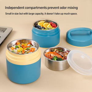 Lekfre可爱不锈钢饭盒彩色保温饭盒带手柄保暖饭盒 - Product Image 2