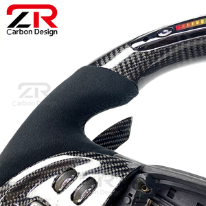 Car Interior Modification Sporty Carbon Fiber Customized Upgraded LED RPM Suede Steering Wheel for Jaguar XFR XK XKR XKR-S GT <strong>XF</strong> - Product Image 5