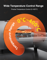 Horno de Túnel Eléctrico de Alta Potencia de 25KW y 18 Pulgadas, Horno Comercial de Acero Inoxidable para Hornear Pizza con Cadena de Acero Inoxidable 304