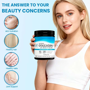Poudre de collagène non aromatisée avec acide hyaluronique, MSM, vitamine C <span class=keywords><strong>pour</strong></span> la peau, les cheveux, les ongles, le soutien des <span class=keywords><strong>articulations</strong></span>, collagène <span class=keywords><strong>marin</strong></span> avec mélange beauté - Product Image 2