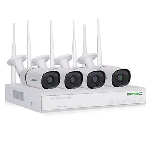 卸売 8ワイヤレスcctvカメラレコーダー-2MP Wifi NVRキットCCTV監視カメラシステム4CH1080pワイヤレスNVRキット