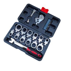 מפתח ברגים מומנט להתאמה אישית ספאנר 3/8 "משותף diy תיקון אוטומטי ספאנר כלי סט 25 יח ראש ratchet הילוך ברגים - Product Image 6