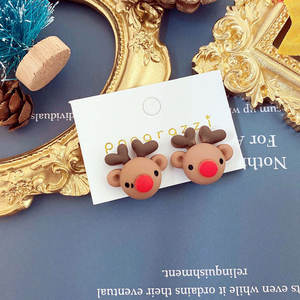 SC ต่างหูหนีบการ์ตูนเจ้าหญิงน่ารักสำหรับเด็ก,ต่างหูทรงซานต้าสโนว์แมนไม่เจาะหวานต่างหูคริสมาสต์สำหรับเด็กผู้หญิง - Product Image 6