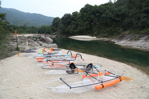 Kayak transparent en polyéthylène pour 3 personnes, idéal pour la pêche, la navigation à moteur, le surf, bateau de plein air/kayak gonflable/canoë - Product Image 2