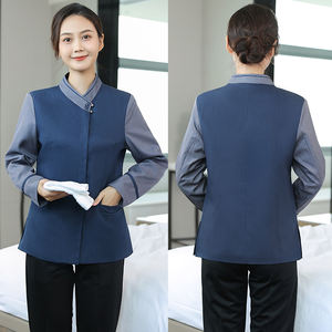 婦人服長袖ユニセックスホテルルームクリーニングウェイターユニフォーム - Product Image 6