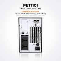 UPS Online Ruang Server 1kVA Baterai Eksternal Konversi Ganda PF 1.0