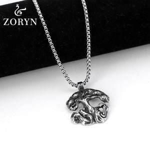 Pendentif Arbre de Vie en Acier Inoxydable Personnalisé, Style Viking Celtique Wiccan Nature Bohème Vintage, Bijoux en Acier Titane pour Hommes et Femmes - Product Image 2