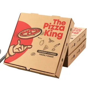 Yüksek kalite özel Pizza kutusu fabrika fiyat mat laminasyon ve UV kaplama toptan ile sert kutular