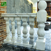 Décoration de bâtiment de maison noir gris granit rampe d'escalier mains courantes balcon balustrade vase colonne