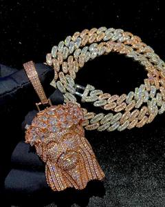 Custom 925 Silver <strong>Moissanite</strong> Jewelry Past <strong>Diamond</strong> <strong>Tester</strong> Iced Out Hip Hop <strong>Moissanite</strong> Jesus Men Necklace Pendant - Product Image 5