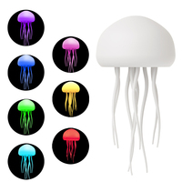 Lampe LED Méduse avec dégradé RGB pour chambre à coucher, télécommande incluse, idéale pour offrir en cadeau ou pour les fêtes d'enfants
