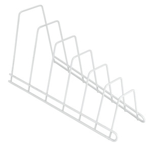 Portacoperchi e taglieri in ferro bianco SECTOR 34x15x18cm - Product Image 1