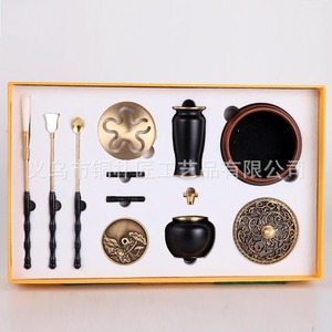 Pure <b>copper</b> incense set, incense seal making tools, sandalwood and agarwood <b>powder</b>, incense making tools, incense burner, - Product Image 4