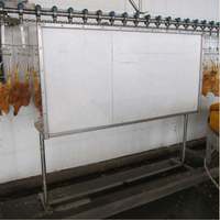 Système de convoyeur aérien complet en acier inoxydable pour abattoir de volailles avec crochets de suspension et déflecteurs de séparation