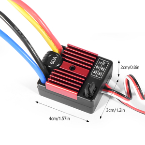 HG1060 60A <span class=keywords><strong>RTR</strong></span> ESC à balais 6V/3A pour voiture RC <span class=keywords><strong>1</strong></span>/<span class=keywords><strong>10</strong></span>, compatible TRX4 TRX6 D90 Redcat, pour Crawler, Camion, Bateau, en métal - Product Image 6