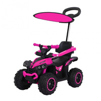 Voiture tout-terrain à pousser pour enfants, en plastique, avec pare-soleil amovible, anti-retournement et pivotante, pour sports de plein air