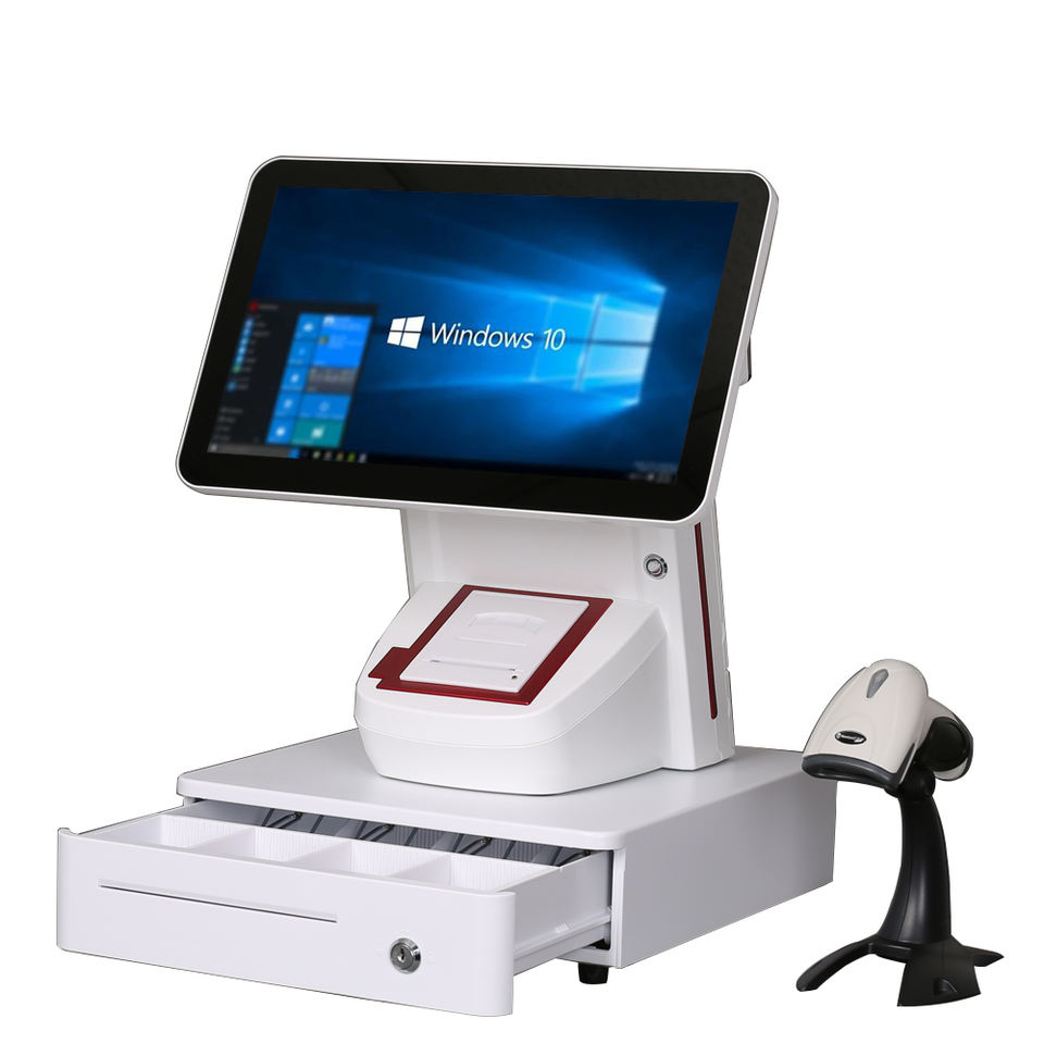 Jesen Pos 一体式 POS 机收银机，15.6 英寸防刮电容式触摸屏，兼容任何 POS 软件| Alibaba.com