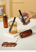 Diffuseur à roseaux en verre de 100 ml |   Encens sans flamme luxueux pour hôtels et maisons |   Diffuseur d'arômes premium à longue durée de parfum