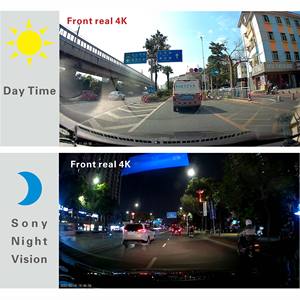 Bán buôn 4K độ góc rộng phía trước và phía sau ống kính kép DVR Video không thấm nước xe máy ảnh Dash Cam - Product Image 4