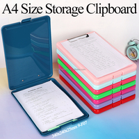 Portapapeles de Plástico SUNSHING, Caja para Archivar Revistas, Organizador de Documentos, Contenedor de Archivo para Oficina, Portapapeles Plegable con Soporte para Bolígrafo