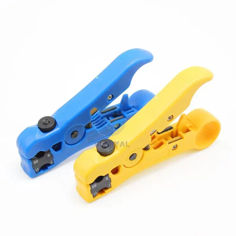 352 Universal Network Cable Stripper Cutter Stripping Pliers Tool Flat or Round UTP Cat5 Cat6 Wire Coax Coaxial Stripping Tool