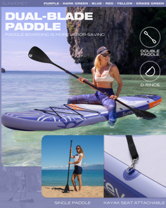 กระดานยืนพายแบบเป่าลมสำหรับตกปลา ขนาด 11'*34''*6'' รุ่น SH04/1 ผลิตโดยโรงงาน OEM รับผลิตตามสั่ง พร้อมปั๊มลม  มีความเสถียรยอดเยี่ยม - Product Image 5